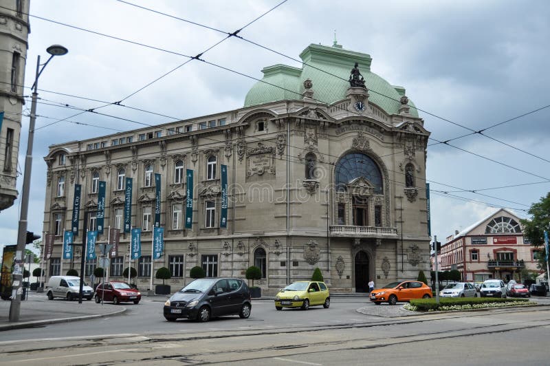 View from outside of Belgrade Cooperative was a cooperative bank founded in 1882 to promote savings and support small enterprises