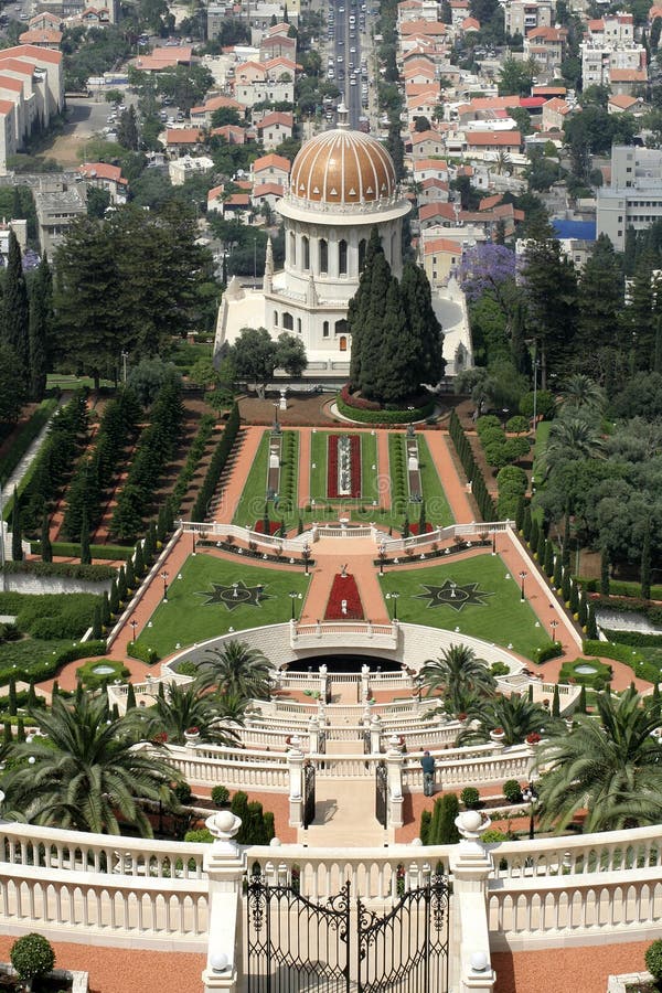 View over bahai gardens haifa