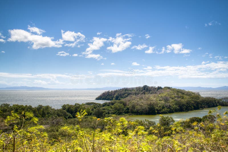 View over lake Nicaragua with Charco Verde royalty free stock image View over lake Nicaragua with Charco Verde royalty free stock image