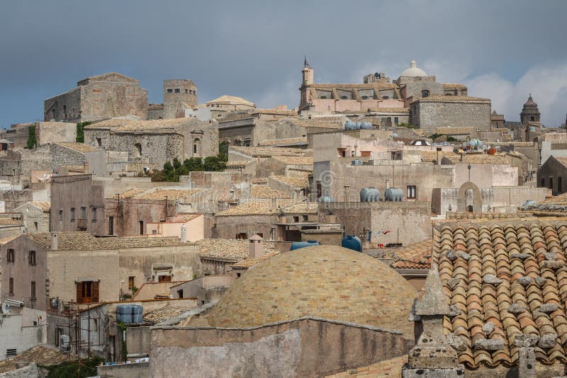 A view over old town of Erice, Sicily