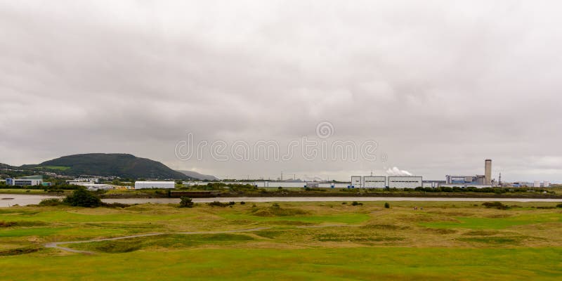 View over Port Talbot Wales. View over Port Talbot, industrial town in Wales, 7 miles from Swansea in Wales stock photography View over Port Talbot Wales. View over Port Talbot, industrial town in Wales, 7 miles from Swansea in Wales stock photography