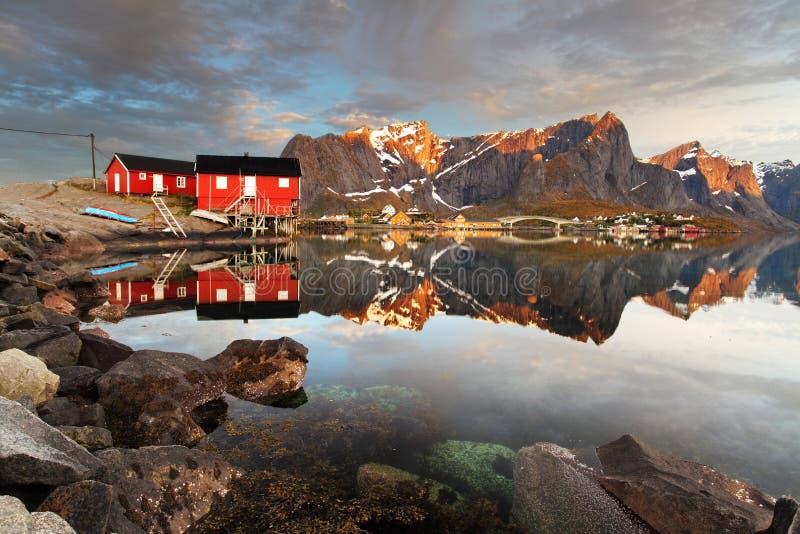 View over Reine village, Norway