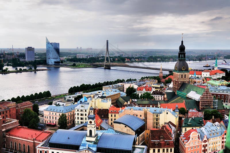View over Riga. A view from the tower of Saint Peter's church in Riga, Latvia View over Riga. A view from the tower of Saint Peter's church in Riga, Latvia
