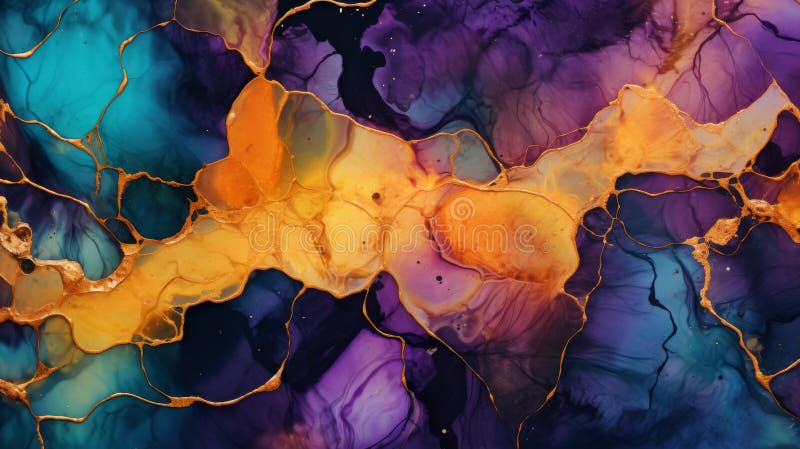 View of a Painting with Tranquil Purple and Blue Hues vector illustration