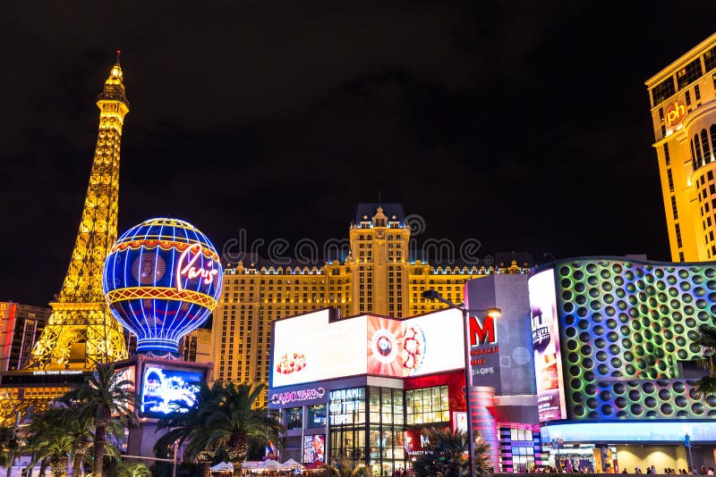 Las Vegas , Paris hotel editorial stock image. Image of evening - 36326274