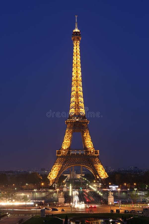 View of the Paris and Tower Eiffel. The Eiffel tower is the most stock photos
