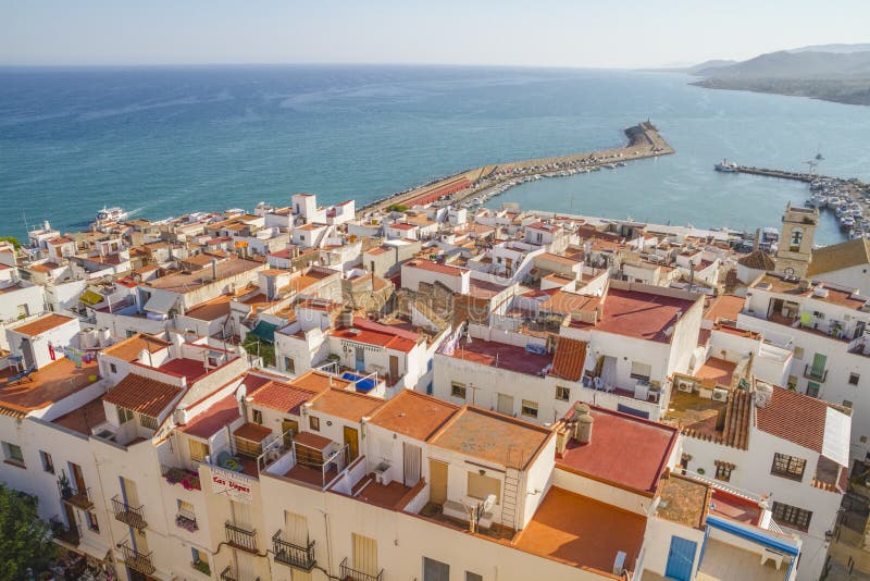 View of the Peniscola Town Valencia, Spain. Tourism, Spanish Lan Stock ...