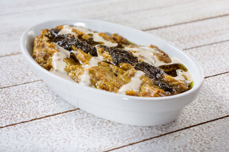 Kashk bademjan royalty free stock photography