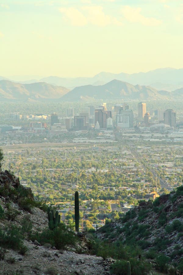 Phoenix from South Mountain Stock Image - Image of america, travel ...