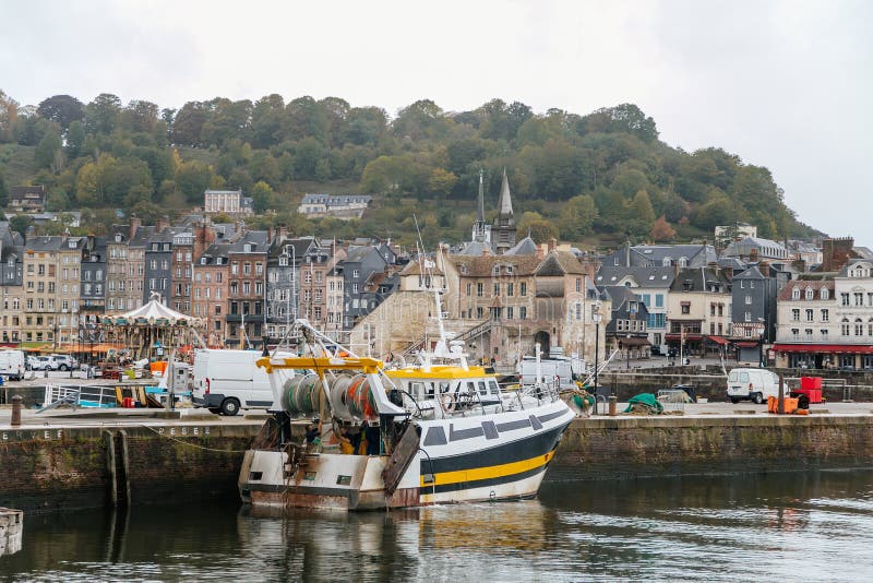Harbour in Honfleur, France Stock Photo - Image of harbour, calvados ...