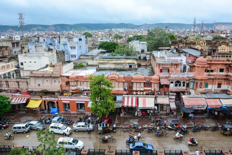 View of the Pink City in Jaipur, India Editorial Photography - Image of ...