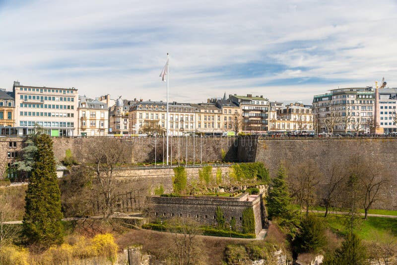View of Place De La Constitution in Luxembourg City Stock Image Image