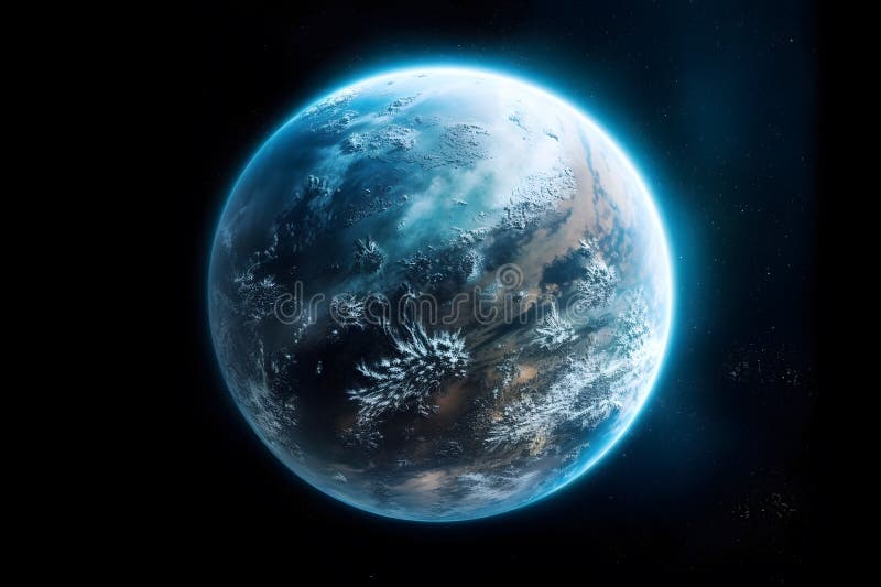 View of Planet Earth in Outer Space Stock Illustration - Illustration