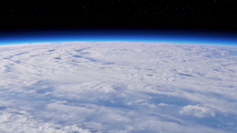View Of The Planet Earth From A Spaceship Taking Off Into Space stock footage