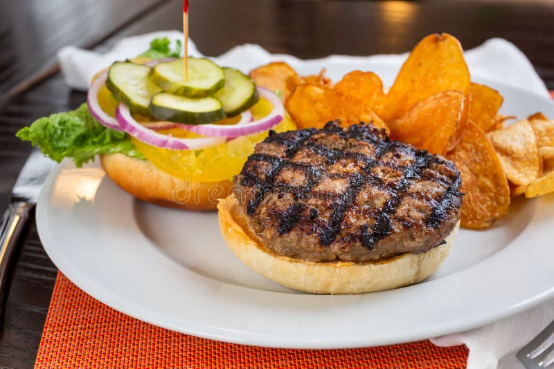 Open face burger stock photo Open face burger stock photo