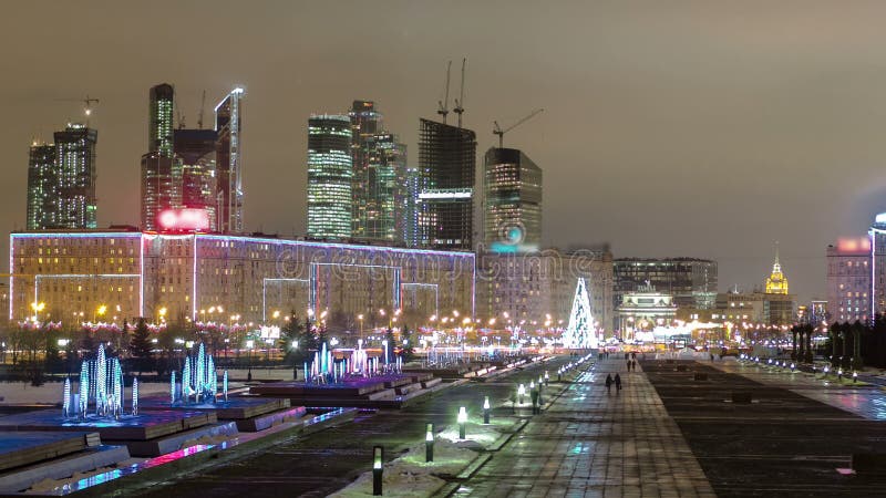 View from Poklonnaya Hill business center Moscow