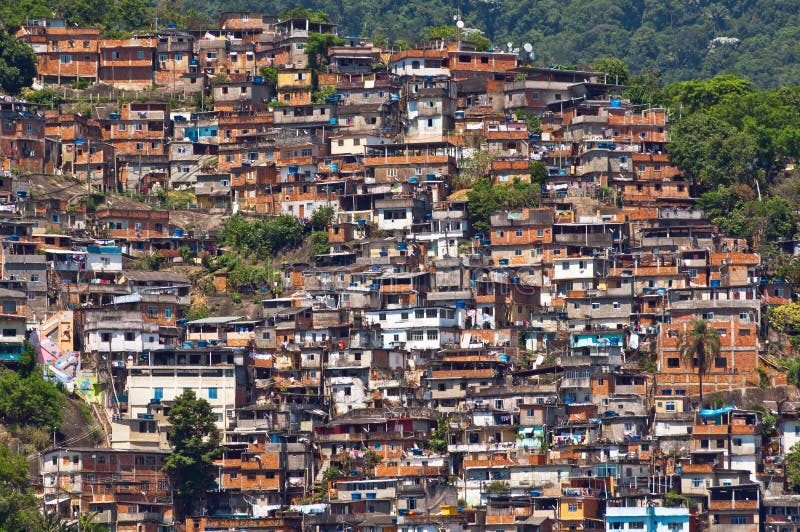 View of Poor Living Area in Rio de Janeiro