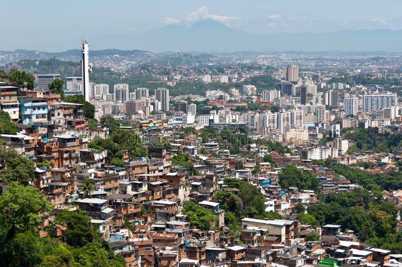 View of Poor Living Area in Rio de Janeiro