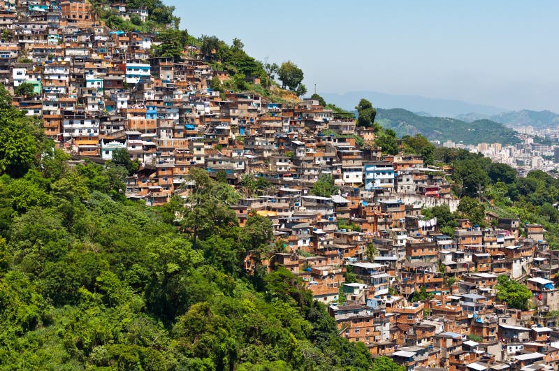 View of Poor Living Area in Rio de Janeiro