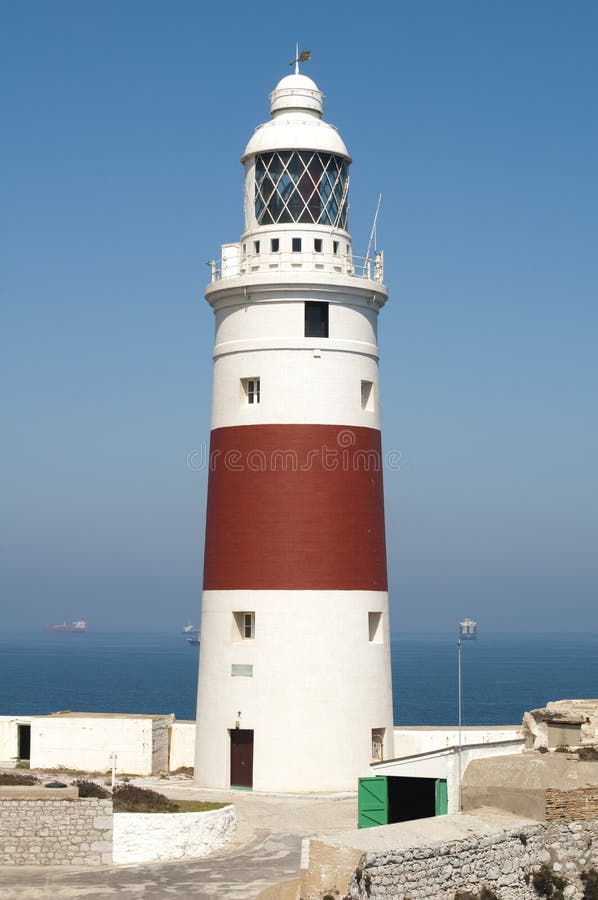 View of the port light of Gibraltar stock photos