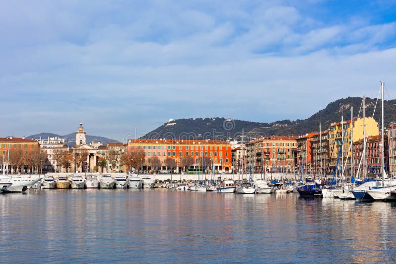 View on Port of Nice, French Riviera, France