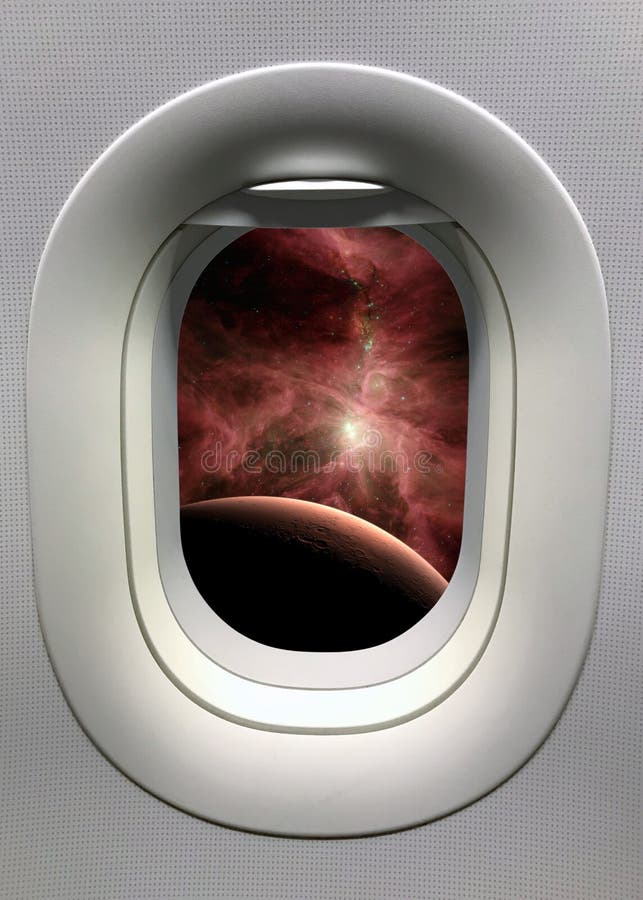 View from a porthole on the Mars background. Elements of this image furnished by NASA. stock images View from a porthole on the Mars background. Elements of this image furnished by NASA. stock images