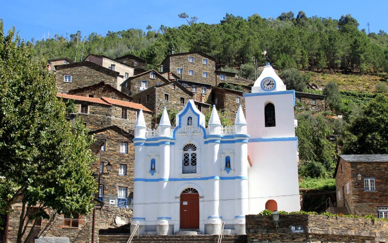 View of the Portuguese mountain village of Piodao