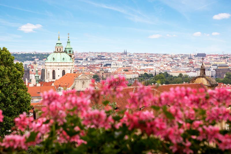 View on the Prague with St. Nicholas' Cathedral, Czech Republic