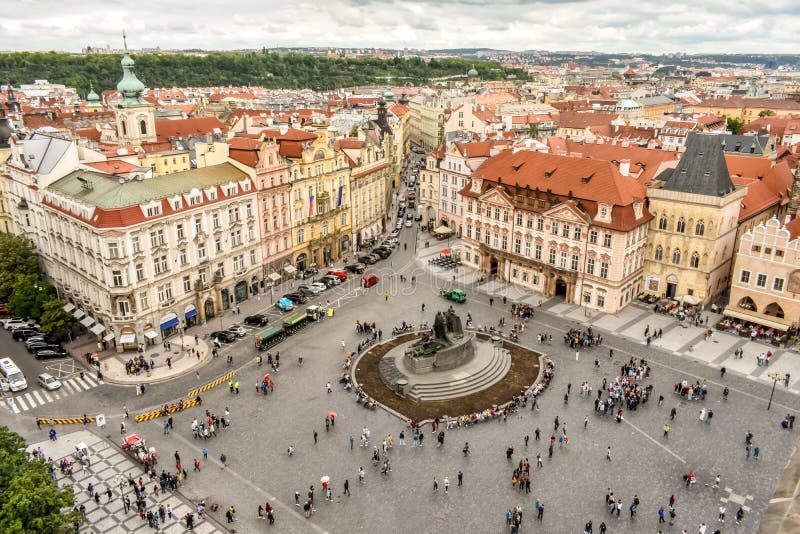 View on Prague from the tower stock images View on Prague from the tower stock images