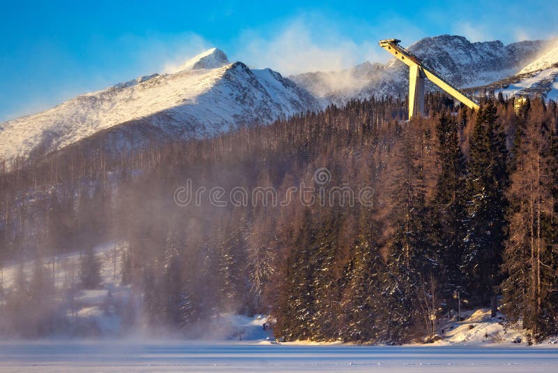 Pohled na Predné Solisko u jezera Stbske Pleso v Tatranském národním parku na Slovensku.