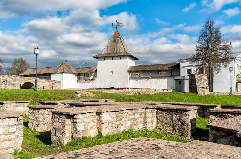 View of the Pskov Krom or Pskov Kremlin, Russian Federation