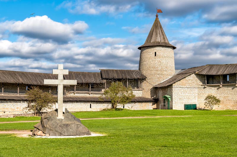 View of the Pskov Krom or Pskov Kremlin, Russian Federation