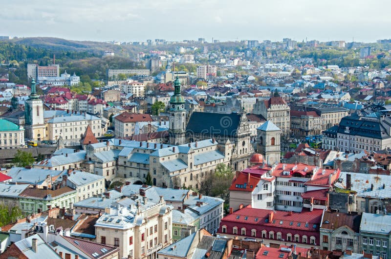 View of the residential area with houses and streets from above. stock images View of the residential area with houses and streets from above. stock images