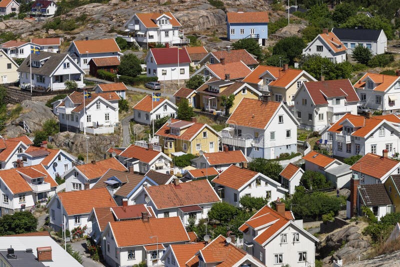 View of a residential area stock photography