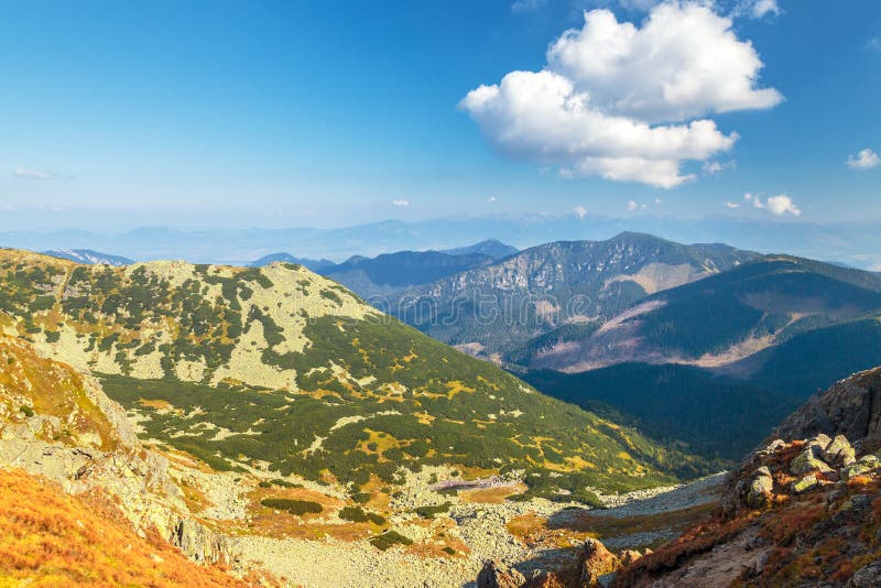 View from the ridge of the Low Tatras National Park in Slovakia