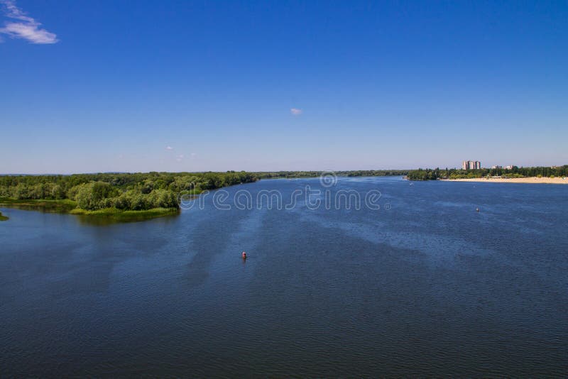 View on the river Dnieper stock image. Image of outdoor 149486619