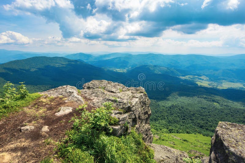 Cliff Above The Forest In Fall Color Stock Photo - Image of mountain ...