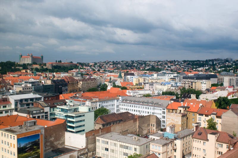 Pohled na střechu Bratislavy