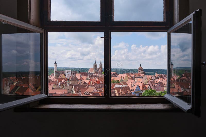 View of Rothenburg through a window