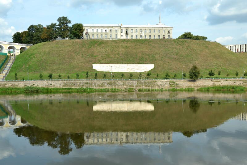 View of the Royal castle in Grodno from the opposite Bank of the Neman