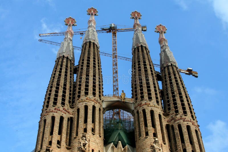 View of the Sagrada Familia a Large Roman Catholic Church in Barcelona  Spain Editorial Image - Image of city, architect: 98182190
