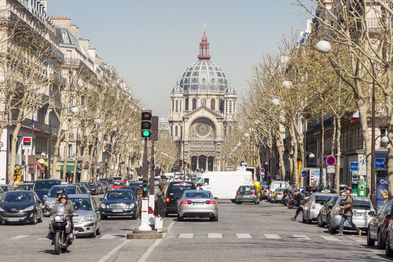 View on Saint - Augustin Church. Paris, France.