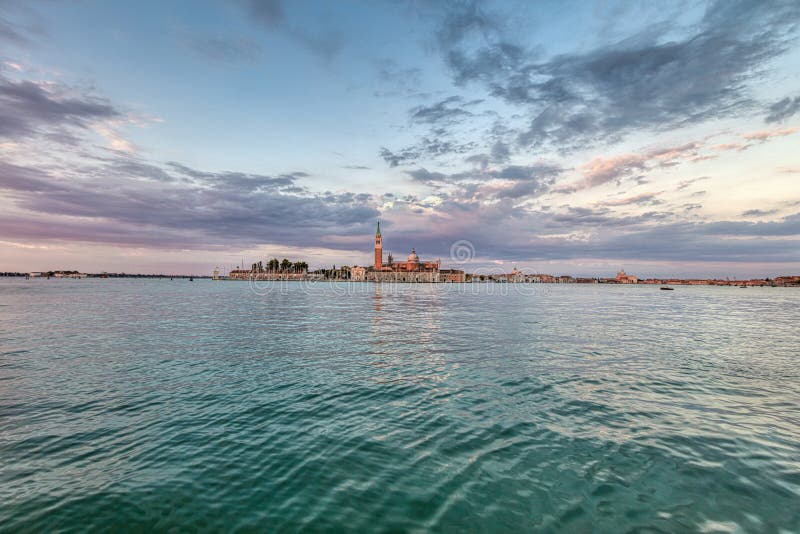 View at San Giorgio Maggiore Island, Venice, Italy Stock Photo - Image ...