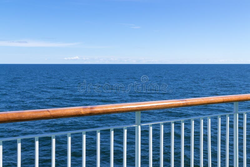 View at the sea from passenger ship