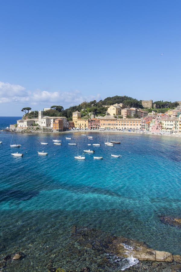 A view of Sestri Levante editorial stock image. Image of holiday - 91317949