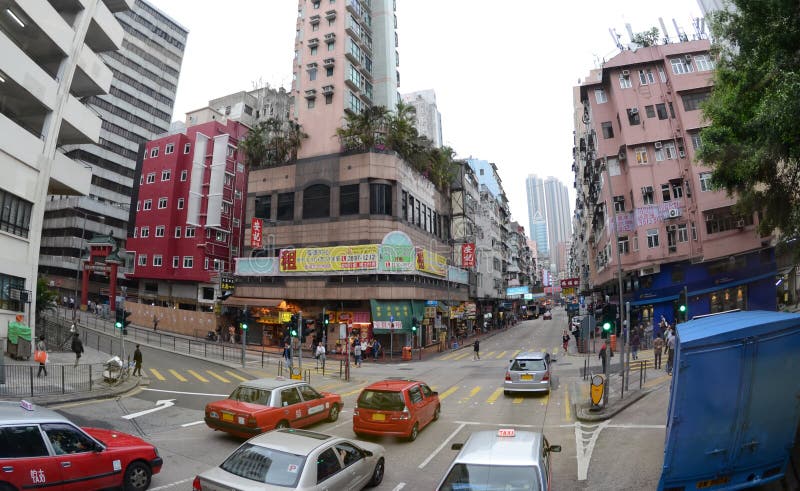 View Of Shanghai Street In Mongkok, Hong Kong. Editorial Photo - Image
