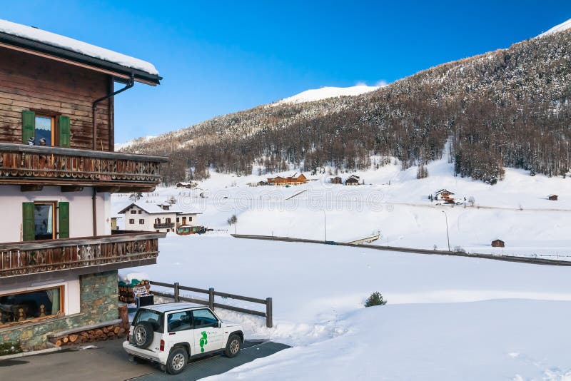 View of Skiing Resort in Alps. Livigno Editorial Photo Image of slope