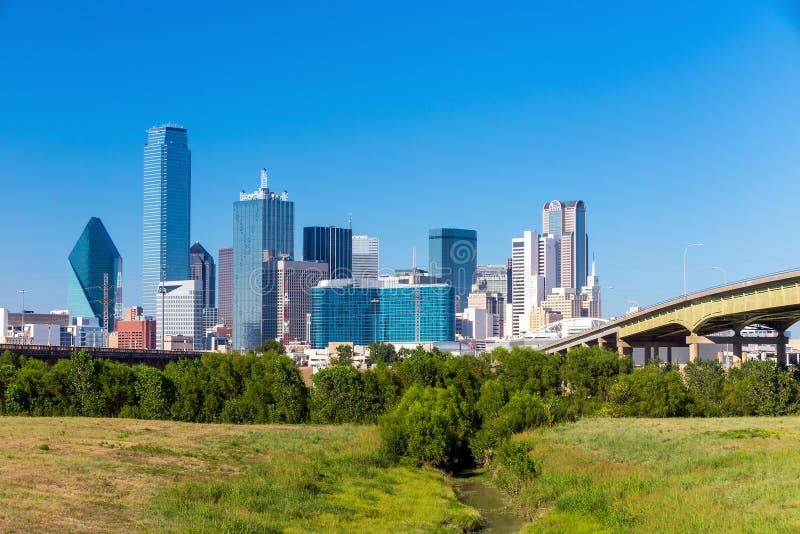 A View of the Skyline of Dallas, Texas royalty free stock photo A View of the Skyline of Dallas, Texas royalty free stock photo