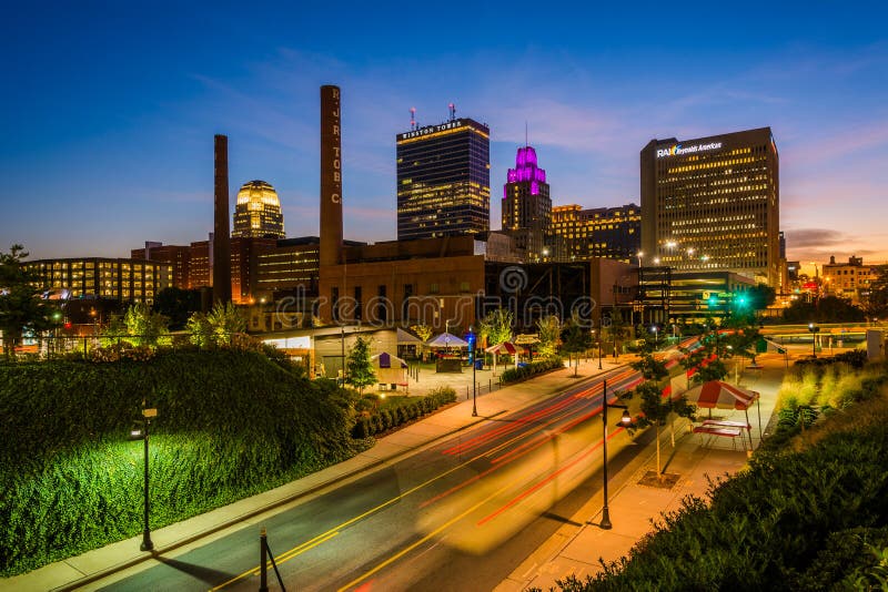 Liberty Street in Downtown WinstonSalem, North Carolina. Editorial