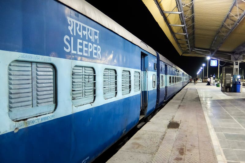View of Sleeper Coach on the Train Station Editorial Photo Image of